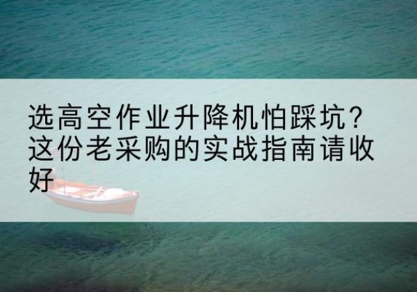 济宁高空作业升降机厂家推荐-选高空作业升降机怕踩坑？这份老采购的实战指南请收好